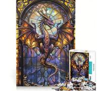 Rompecabezas de 1000 Piezas para Adolescentes diseño de dragón de Cristal Morado Juego Educativo Ideal para Reducir el estrés cumpleaños 50x75cm