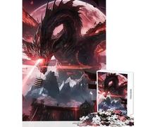 Rompecabezas de 1000 Piezas para Adolescentes diseño de dragón de destrucción láser Ideal para Decorar el hogar Regalo para Mujeres y Hombres Juego Educativo para Mejorar el Amor en Pareja 38x52cm