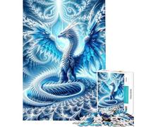 Rompecabezas de 1000 Piezas para Adolescentes diseño de dragón de Hielo Fractal Ideal para Adultos Juguetes de Bricolaje Una Obra de Arte cumpleaños y Navidad (tamaño 38x26cm)