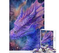 Rompecabezas de 1000 Piezas para Adolescentes diseño de dragón Galaxia Morado Juguete Educativo Gran Regalo para Juegos Juego práctico desafío Educativo tamaño 38x52cm