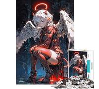Rompecabezas de 1000 Piezas para Adolescentes diseño de dualidad angelical Rompecabezas para Adultos Juego de ingenio desafío difícil Regalos para Amigos y Familiares (tamaño 38x52cm)