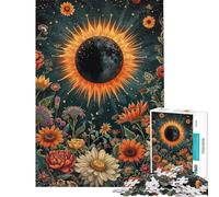 Rompecabezas de 1000 Piezas para Adolescentes diseño de Eclipse Solar Total Rompecabezas para Adultos Juegos Familiares decoración del hogar Regalos de cumpleaños (tamaño 38x52cm)