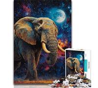 Rompecabezas de 1000 Piezas para Adolescentes, diseño de Elefante, Ayuda a ejercitar el Cerebro, Juguetes adictivos para Cultivar la Paciencia y Mejorar la Memoria (38x26cm)