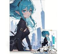 Rompecabezas de 1000 Piezas para Adolescentes, diseño de elfa de Anime, Juguetes para armar, Ideal para Relajarse y despejar la Mente, Decorar el Escritorio 38x52cm