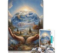 Rompecabezas de 1000 Piezas para Adolescentes, diseño de fantasía de la Tierra, Juguete Educativo antiestrés, Regalo para Amigos y Familiares (tamaño 75x50cm)