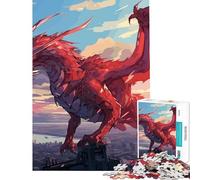 Rompecabezas de 1000 Piezas para Adolescentes diseño de fantasía dragón Paisaje Urbano Juguetes educativos Juegos educativos decoración de Pared Regalos de cumpleaños (tamaño 38x26cm)