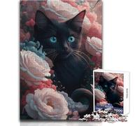 Rompecabezas de 1000 Piezas para Adolescentes, diseño de felino místico Bloom, Juguete Intelectual, Juego para Mejorar la Memoria, Regalo de cumpleaños, tamaño 38x52cm