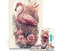 Rompecabezas de 1000 Piezas para Adolescentes: diseño de Flamenco irreal, Ideal para Jugar en Familia, aliviar el estrés y Regalar a Amigos y Familiares 38x52cm
