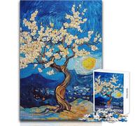 Rompecabezas de 1000 Piezas para Adolescentes, diseño de Flor de Almendro, Juego desafiante, Juguetes, decoración de Pared, Regalo para cumpleaños, tamaño 38x26cm