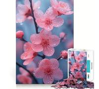 Rompecabezas de 1000 Piezas para Adolescentes,diseño de Flor de Cerezo,Fabricado en Japón,de Primera Calidad,con Corte Divertido,fácil de Usar y con un Toque de Humor navideño (38x52cm)