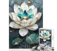 Rompecabezas de 1000 Piezas para Adolescentes diseño de Flor de Loto Kintsugi Ideal para Decorar el hogar Regalo de cumpleaños Juegos educativos Cada Pieza es única tamaño 50x75cm
