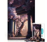 Rompecabezas de 1000 Piezas para Adolescentes,diseño de Flores de Cerezo,Arte japonés,Corte Limpio,Rompecabezas de lógica,Juego de Ocio,Regalo de cumpleaños (38x52cm)