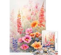 Rompecabezas de 1000 Piezas para Adolescentes diseño de Flores encantadas Juguete Educativo Regalo para Mujeres y Hombres Juego Imposible Cada Pieza es única Tamaño 50x75cm