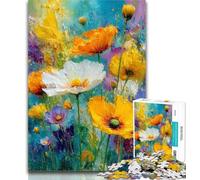 Rompecabezas de 1000 Piezas para Adolescentes, diseño de Flores, Juego de Preguntas y respuestas, decoración de Pared, cumpleaños y Navidad, 50x75cm