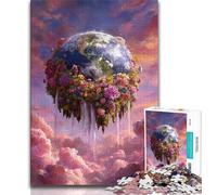 Rompecabezas de 1000 Piezas para Adolescentes, diseño de Flores y Tierra, para Adultos, Juguetes educativos, Juegos antiestrés, cumpleaños (tamaño 38x26cm)