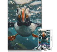 Rompecabezas de 1000 Piezas para Adolescentes, diseño de frailecillo atlántico, Juguete Intelectual, Juguete difícil, decoración de Pared, tamaño 38x26cm