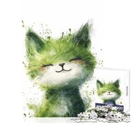 Rompecabezas de 1000 Piezas para Adolescentes diseño de Gatitos en el jardín Zen Juego práctico colección de Artistas Bellas Artes tamaño 38x26cm