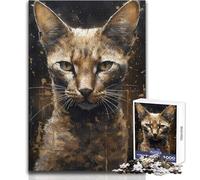Rompecabezas de 1000 Piezas para Adolescentes, diseño de Gato Abisinio, con Poderes mágicos, desafiante, para Actividades Familiares, Juguete Educativo, tamaño 38x52cm