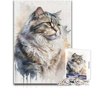 Rompecabezas de 1000 Piezas para Adolescentes, diseño de Gato American Curl, Hermoso Juego para Mejorar la Memoria, Regalo para cumpleaños, tamaño 38x52cm