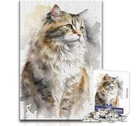 Rompecabezas de 1000 Piezas para Adolescentes, diseño de Gato American Curl, Juego Educativo, Regalo para Mujeres, Regalo de Amigo Secreto, tamaño 50x75cm