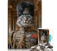 Rompecabezas de 1000 Piezas para Adolescentes diseño de Gato de una Familia aristocrática Juego Familiar para aliviar el estrés desafío difícil Gran Regalo y Juguete (50x75cm)