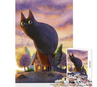 Rompecabezas de 1000 Piezas para Adolescentes diseño de Gato Gigante de día Ideal para Decorar el hogar Regalos y Juegos Familiares interacción Entre Padres e Hijos tamaño 38x26cm