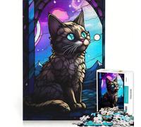 Rompecabezas de 1000 Piezas para Adolescentes diseño de Gato Munchkin Juguete para armar Que Mejora la Memoria con Piezas de Formas aleatorias Que encajan Perfectamente 38x26cm