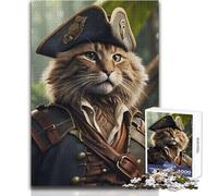 Rompecabezas de 1000 Piezas para Adolescentes, diseño de Gato y Piratas, Tardes relajantes, Ajuste, Corte de precisión, Juguete de Juego, tamaño 38x52cm