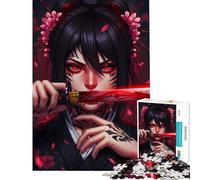 Rompecabezas de 1000 Piezas para Adolescentes diseño de Geisha de Anime Shinobi Rompecabezas antiestrés de 1000 Piezas Ideal para Pasar el Tiempo en casa Durante Las Vacaciones