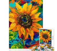 Rompecabezas de 1000 Piezas para Adolescentes diseño de Girasol Juegos un Juego difícil de completar (tamaño 38x52cm)
