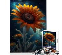 Rompecabezas de 1000 Piezas para Adolescentes diseño de Girasol Vía Láctea Galaxia decoración del hogar Juguetes Regalo de cumpleaños Juegos relajantes para cumpleaños y Navidad tamaño 50x75cm