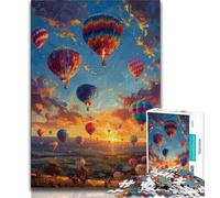 Rompecabezas de 1000 Piezas para Adolescentes, diseño de Globo aerostático, Pintura al óleo, Juegos educativos, decoración del hogar, Ideal para Escritorio (tamaño 38x26cm)