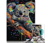 Rompecabezas de 1000 Piezas para Adolescentes diseño de Grafiti Koala Ideal para aliviar el estrés Amigo Secreto 75x50cm