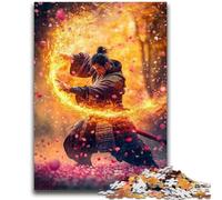 Rompecabezas de 1000 Piezas para Adolescentes, diseño de Guerrero Ninja japonés, Ideal para aliviar el estrés, Toda la Familia, 50x75cm