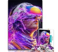 Rompecabezas de 1000 Piezas para Adolescentes, diseño de Guerreros de neón, Ideal para Juegos educativos, decoración del hogar y Escritorio (tamaño 38x26cm)