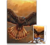Rompecabezas de 1000 Piezas para Adolescentes, diseño de halcón en Vuelo, Ideal para un pasatiempo Tranquilo en Interiores, Juguete de Corte de precisión Superior, tamaño 50x75cm