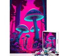 Rompecabezas de 1000 piezas para adolescentes diseño de hongos mágicos psicodélicos decoración del hogar juguetes regalos para mujeres y hombres colección de artistas de juegos imposibles bellas artes