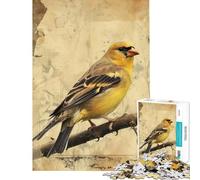 Rompecabezas de 1000 Piezas para Adolescentes diseño de jilguero Dorado Juego práctico para Adultos antiestrés Juego desafiante (tamaño 50x75cm)