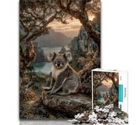 Rompecabezas de 1000 Piezas para Adolescentes, diseño de Koala del Bosque, para Adultos, Ideal para aliviar el estrés, Pasar el rato y fomentar el Amor en Pareja (tamaño 38x26cm)