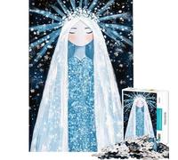 Rompecabezas de 1000 Piezas para Adolescentes diseño de la Reina de Invierno Arte Digital Juegos Divertidos decoración del hogar Actividades para Disfrutar en casa (tamaño 38x52cm)