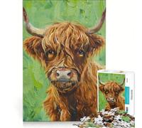 Rompecabezas de 1000 Piezas para Adolescentes, diseño de la Vaca Loca, Juguetes antiestrés, Actividades Divertidas para Hacer en casa, un Gran Regalo para los Amantes de los Videojuegos 38x52cm