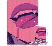 Rompecabezas de 1000 Piezas para Adolescentes, diseño de Labios de Vampiro, Juegos Familiares, decoración del hogar, Ideas de Regalo, tamaño 38x26cm