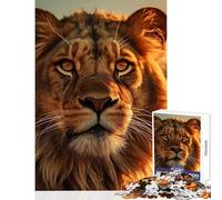 Rompecabezas de 1000 Piezas para Adolescentes diseño de león Africano Juegos práctico y Divertido Ideal para Reducir el estrés Tamaño: 50x75cm