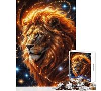 Rompecabezas de 1000 Piezas para Adolescentes diseño de león cósmico Ideal para Decorar Paredes Obras de Arte Juegos educativos Ejercicios cerebrales tamaño 50x75cm