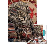 Rompecabezas de 1000 Piezas para Adolescentes diseño de león samurái Rompecabezas para Adultos Juegos relajantes para Mejorar la Memoria Ideal para cumpleaños y Navidad (tamaño 38x52cm)