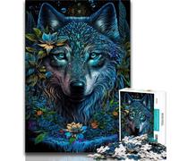 Rompecabezas de 1000 Piezas para Adolescentes diseño de Lobo en la Jungla de Mandalas Adolescentes Ideal como Juego Educativo Juguete de desafío decoración única para el hogar