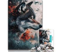 Rompecabezas de 1000 Piezas para Adolescentes, diseño de Lobos de fantasía, Ideal para Pasar el rato en casa, con póster y Hoja de Trivia a Juego (38x26cm)