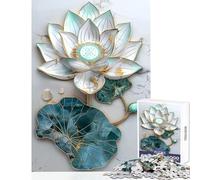 Rompecabezas de 1000 Piezas para Adolescentes diseño de Loto Kintsugi Juguetes antiestrés Regalos Ideales para la Familia interacción Entre Padres e Hijos tamaño 50x75cm