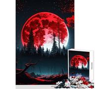 Rompecabezas de 1000 Piezas para Adolescentes diseño de Luna de Sangre Ideal para Decorar el hogar Juego Familiar interacción Entre Padres e Hijos tamaño 50x75cm