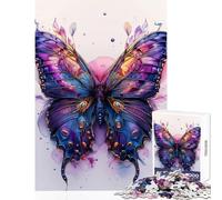 Rompecabezas de 1000 Piezas para Adolescentes diseño de Mariposa Espacial decoración del hogar Juguetes Regalos para Mujeres y Hombres Juegos Divertidos desafío Educativo tamaño 38x52cm